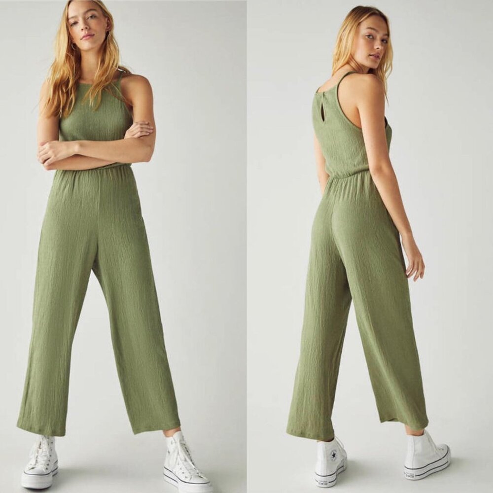 Bershka Olive Green Jumpsuit